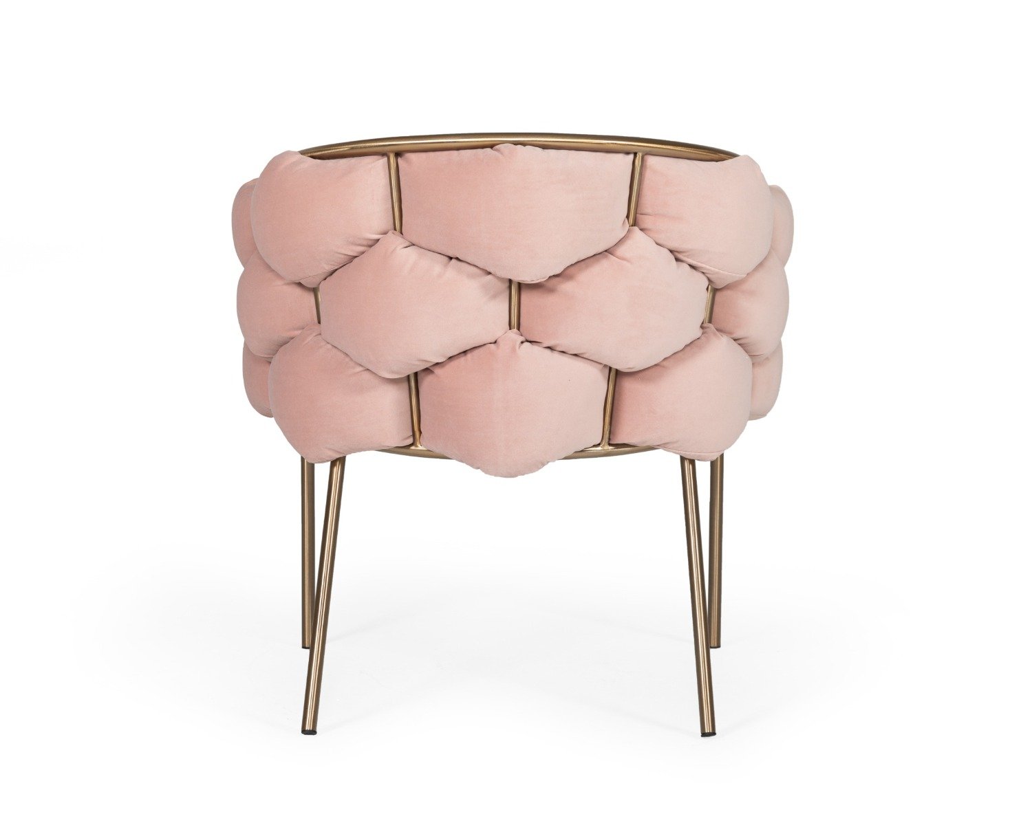 Modrest Debra - Silla de comedor moderna de tela rosa - Image 2