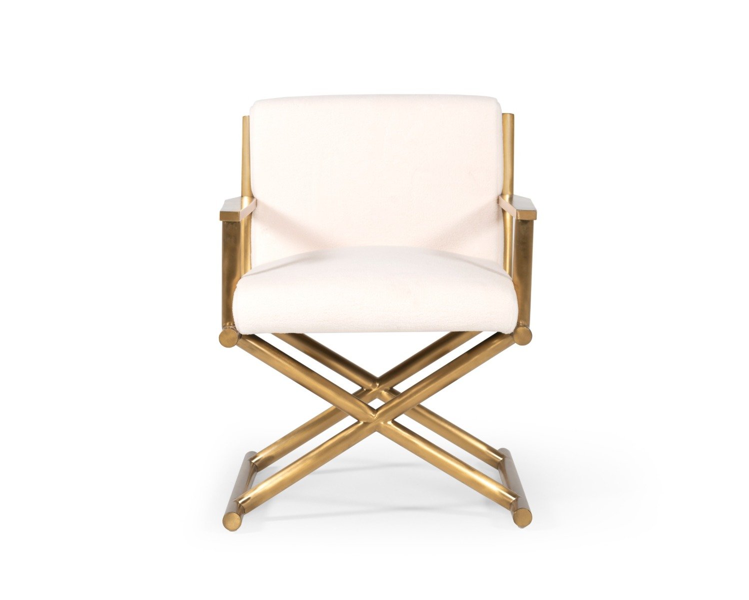 Modrest Haxtun - Silla decorativa Sherpa color crema moderna - Image 3