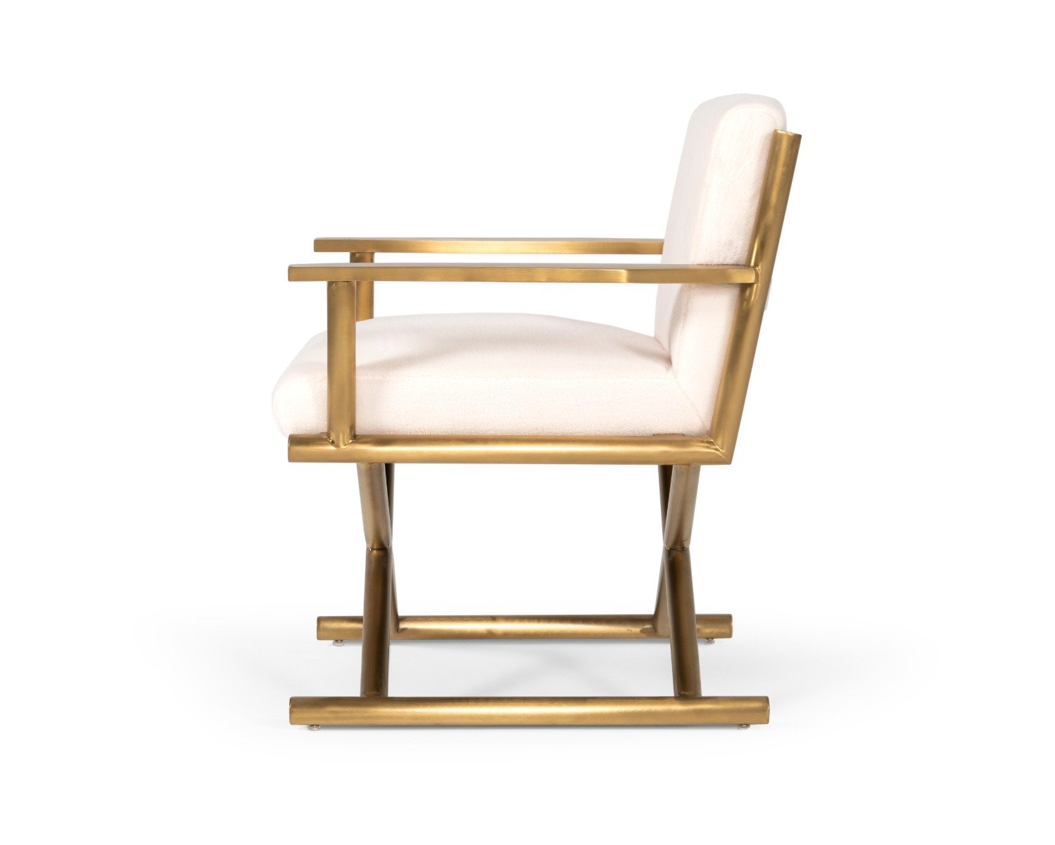 Modrest Haxtun - Silla decorativa Sherpa color crema moderna - Image 4
