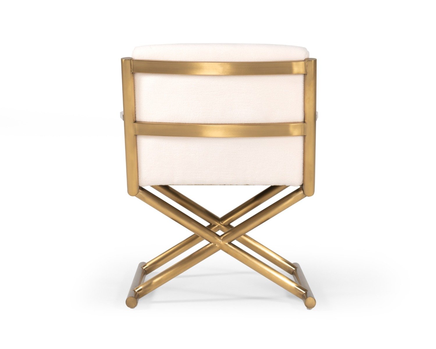 Modrest Haxtun - Silla decorativa Sherpa color crema moderna