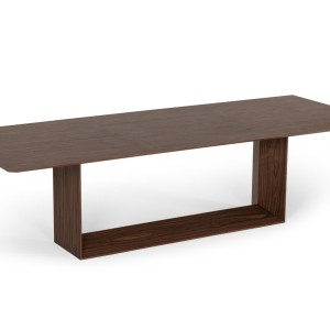 Modrest Channa - Mesa de comedor moderna de nogal