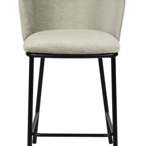 Modrest Bessie - Taburete de mostrador moderno gris, juego de 2