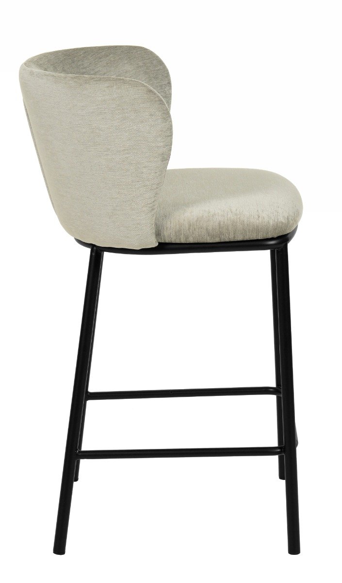 Modrest Bessie - Taburete de mostrador moderno gris, juego de 2 - Image 3