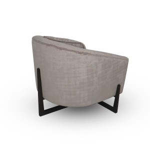 Modrest Forbis - Silla decorativa contemporánea de tela gris