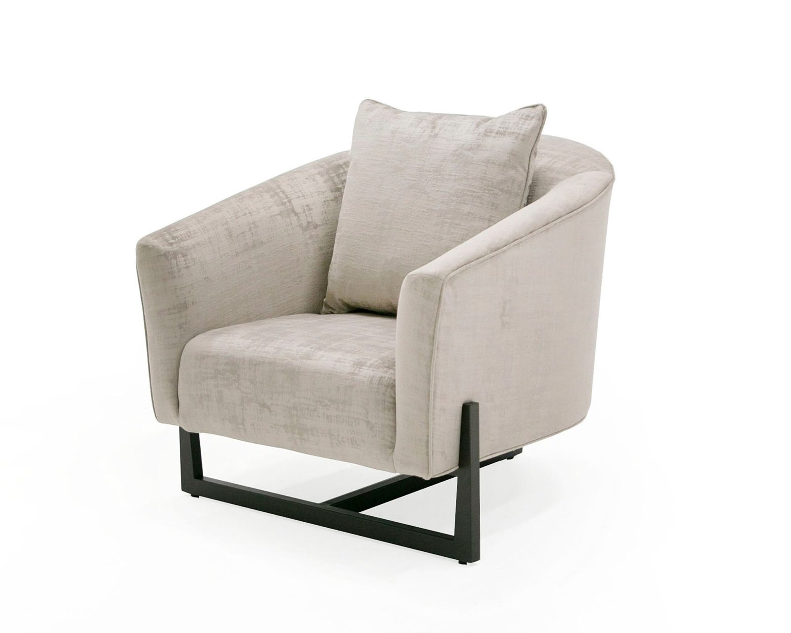 Modrest Forbis - Silla decorativa contemporánea de tela gris - Image 3