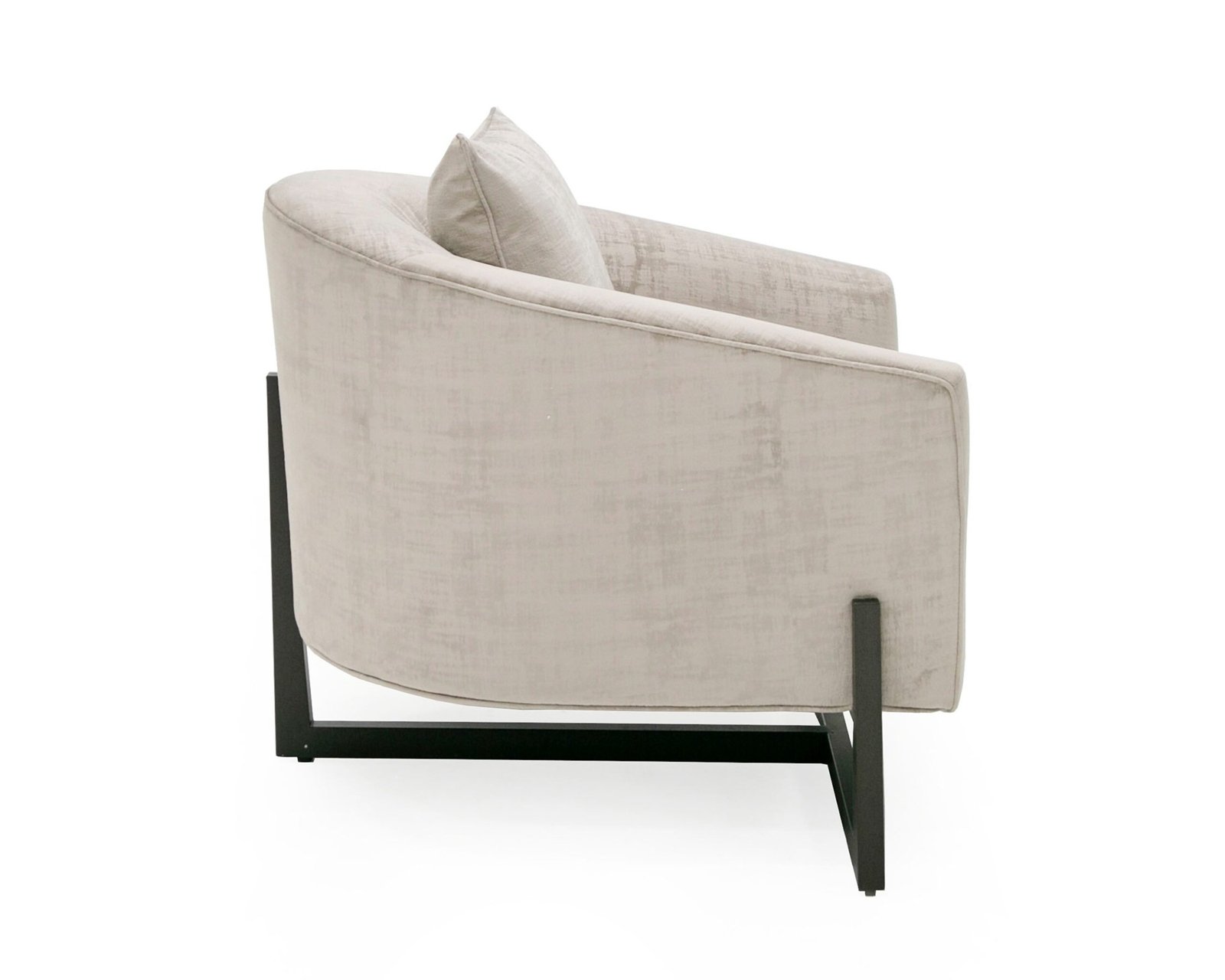 Modrest Forbis - Silla decorativa contemporánea de tela gris - Image 5