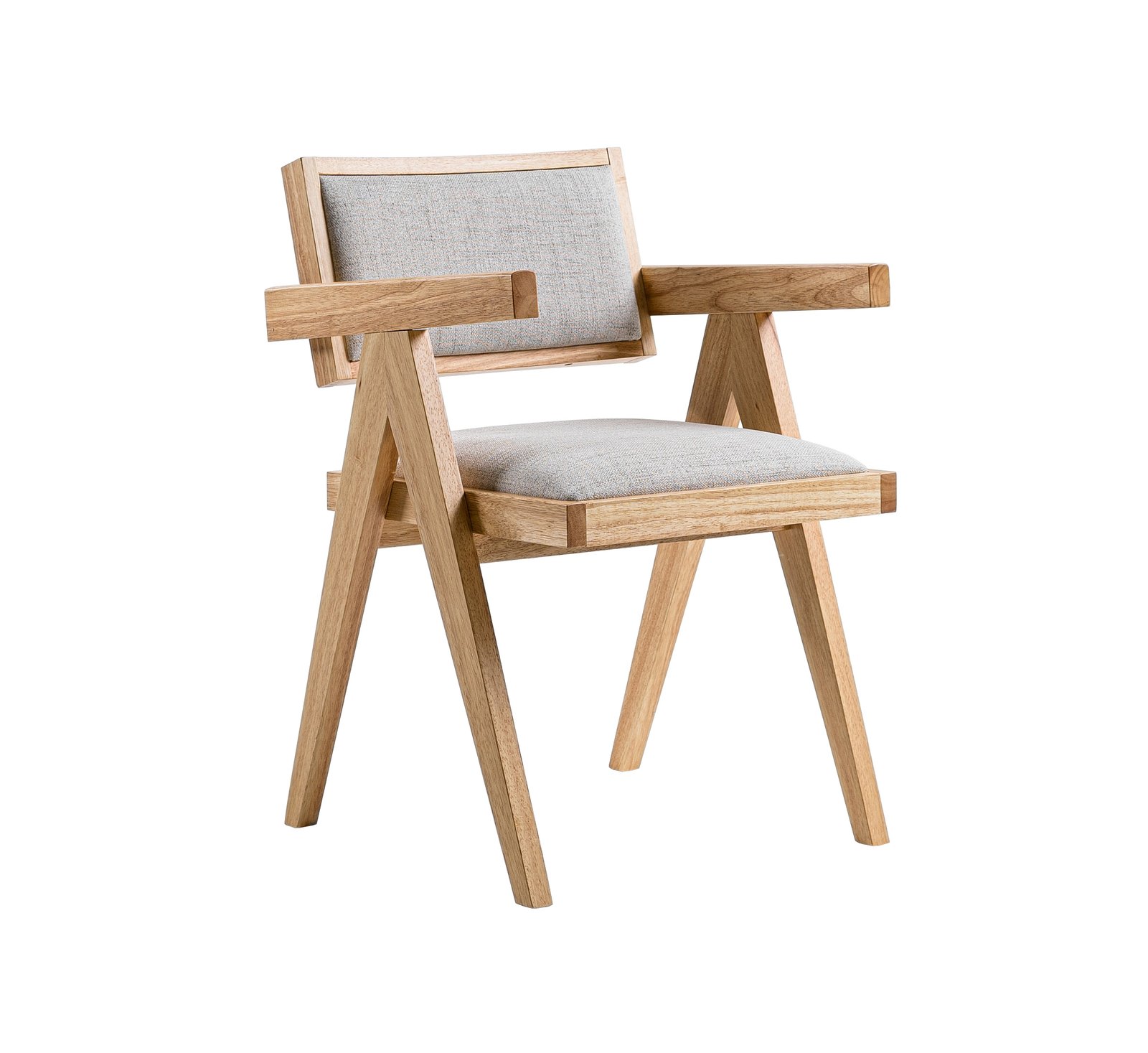 Modrest Fern - Juego de 2 sillas de comedor modernas en color natural y beige