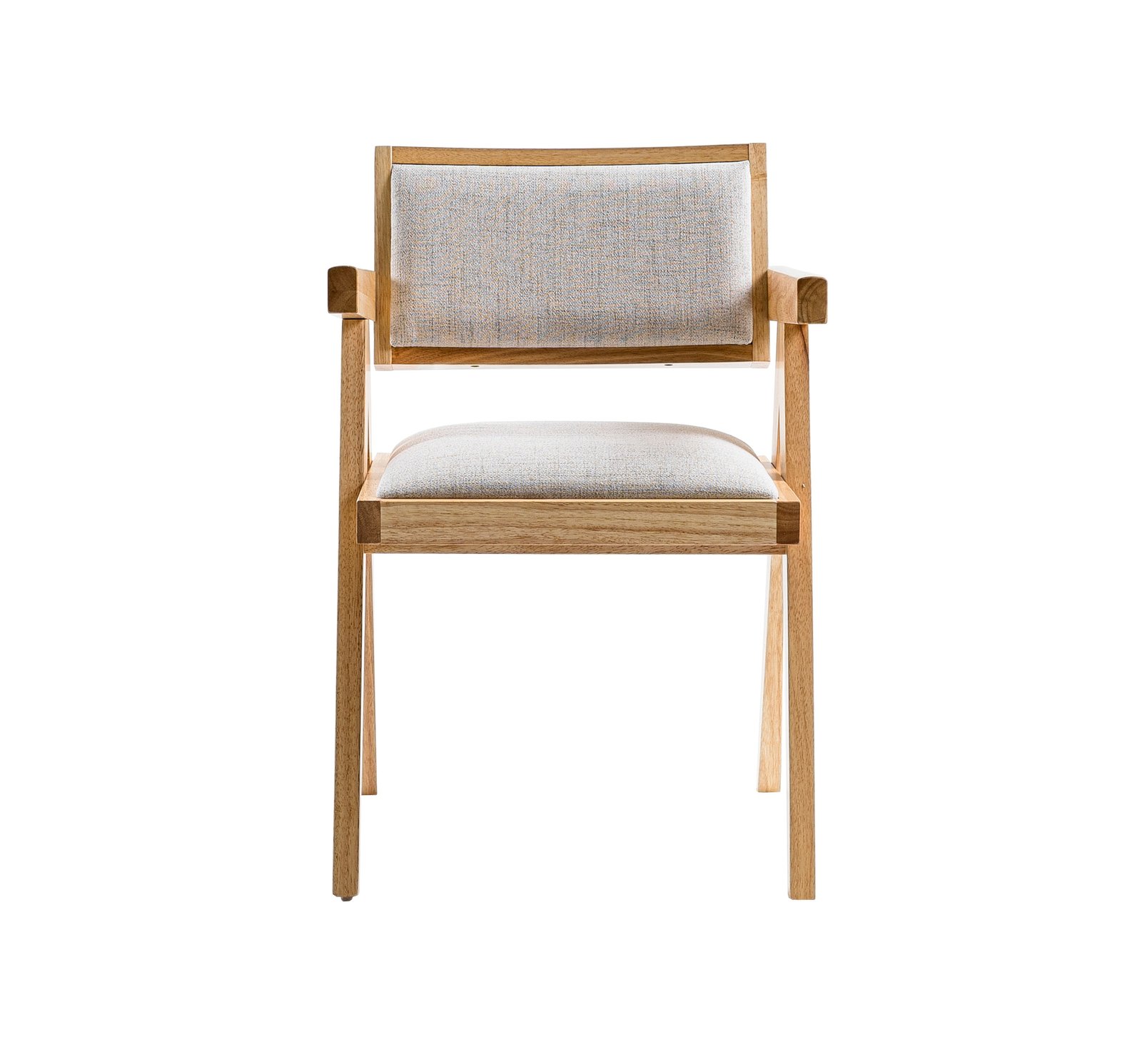 Modrest Fern - Juego de 2 sillas de comedor modernas en color natural y beige - Image 2