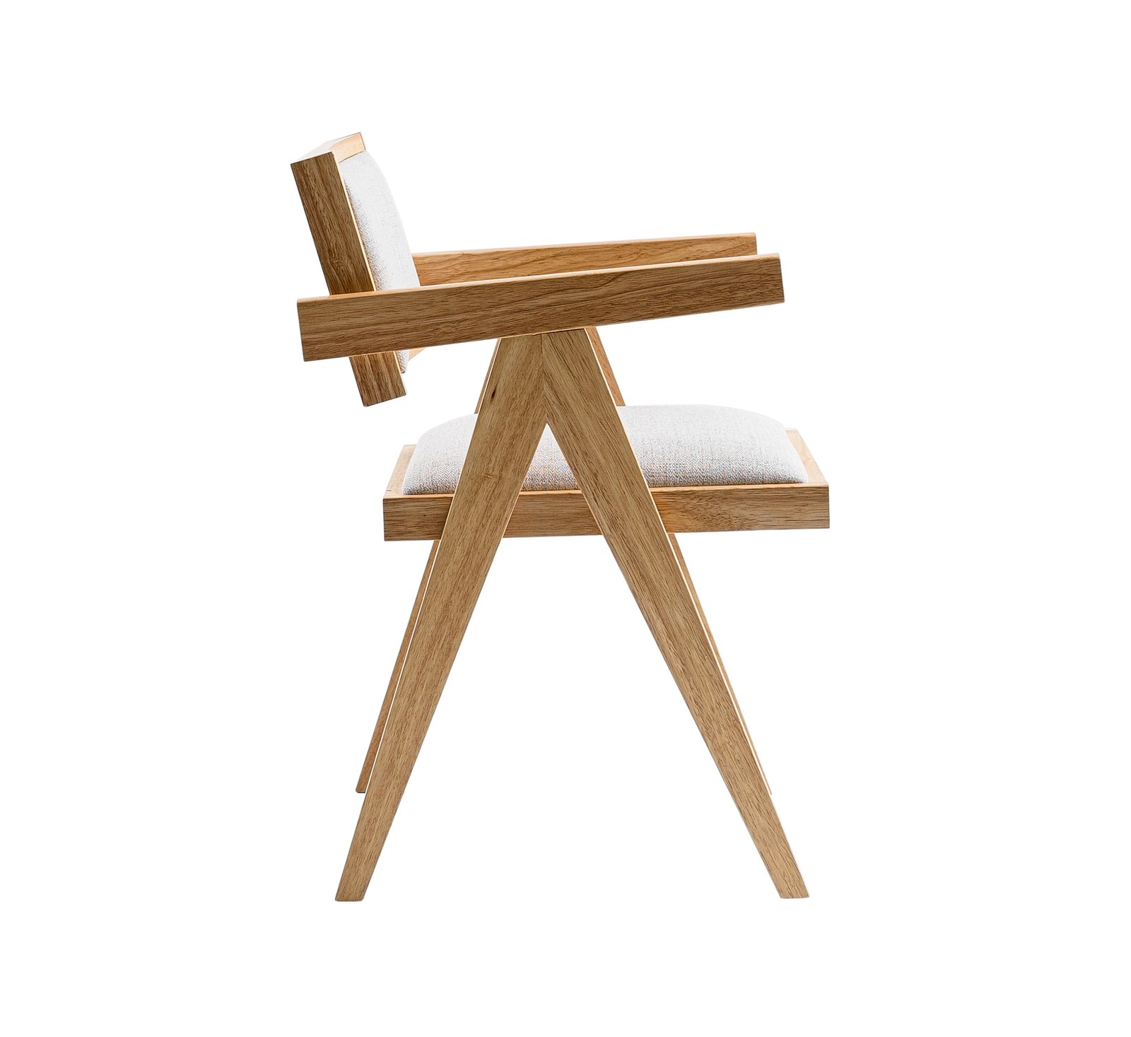 Modrest Fern - Juego de 2 sillas de comedor modernas en color natural y beige - Image 3