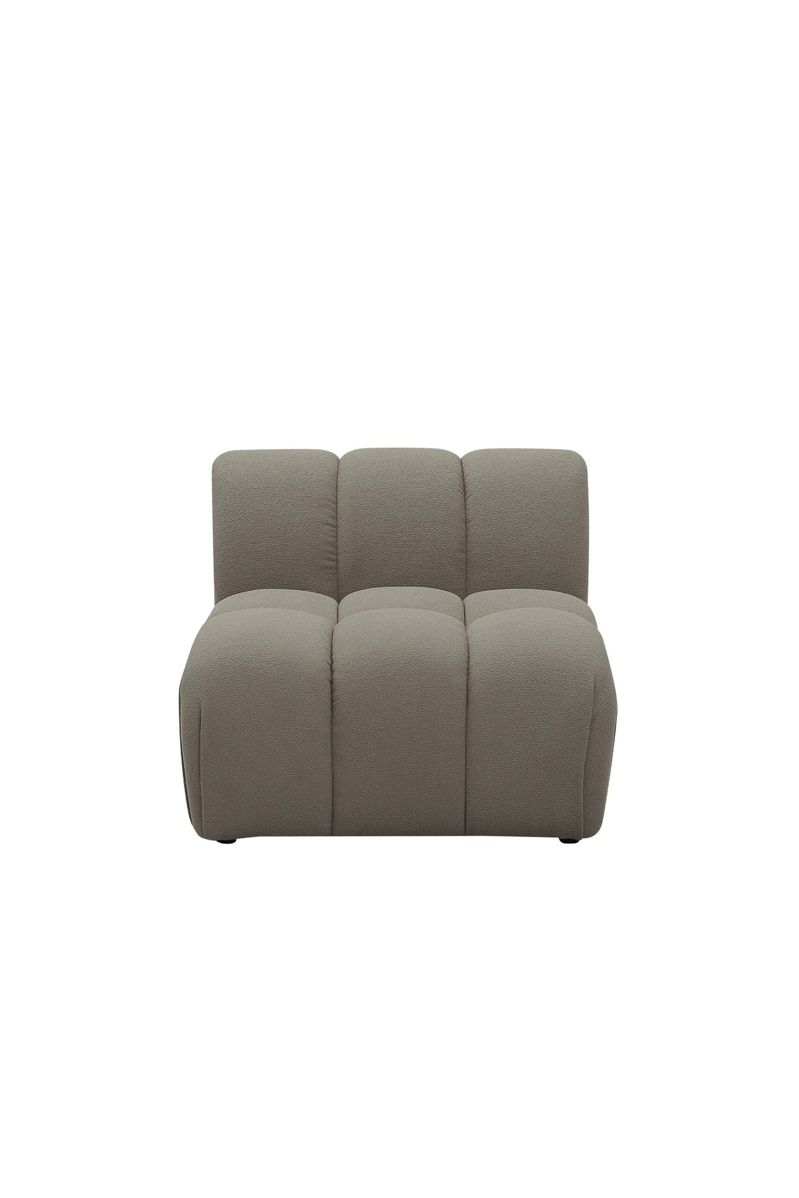 Divani Casa Juniper - Asiento modular sin brazos de tela gris moderno