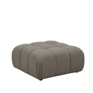 Divani Casa Juniper - Otomana moderna de tela gris