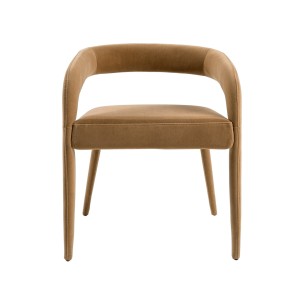 Modrest Mundra - Silla de comedor moderna de tela color canela