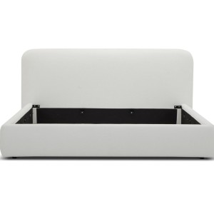 Queen Modrest Liam - Recámara moderna tapizada en tela color marfil