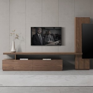 Modrest Bashia - Centro de entretenimiento contemporáneo de nogal + negro