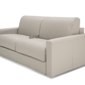Lamod Italia Revers - Sofá cama completo italiano moderno de cuero gris claro