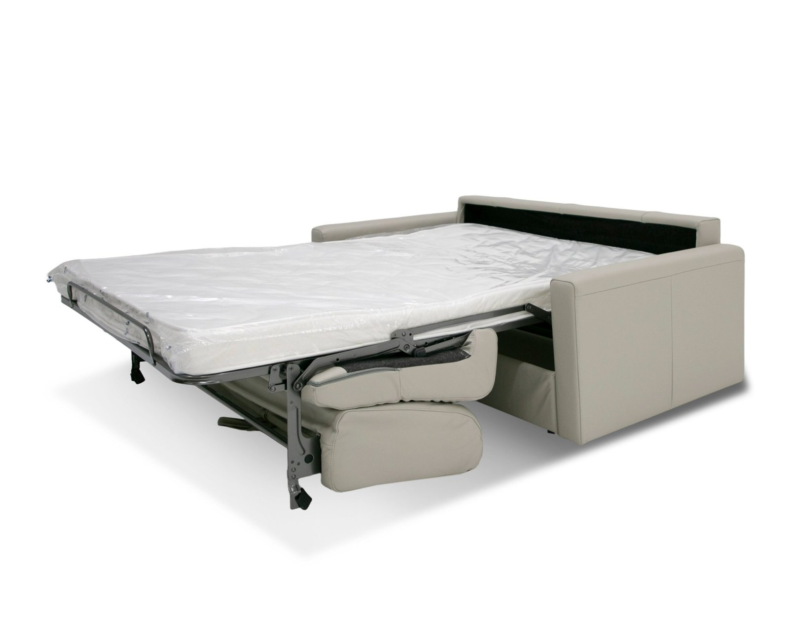 Lamod Italia Revers - Sofá cama completo italiano moderno de cuero gris claro - Image 5