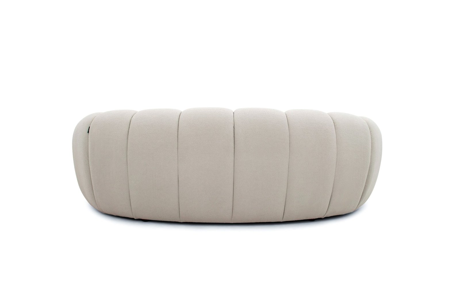 Divani Casa Yolonda – Sofá de dos plazas moderno de tela beige curvado