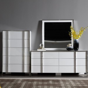 Modrest Cartier - Blanco moderno + Cofre de acero inoxidable