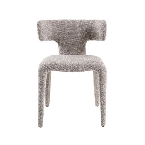 Modrest Saehee - Silla de comedor moderna de tela gris claro