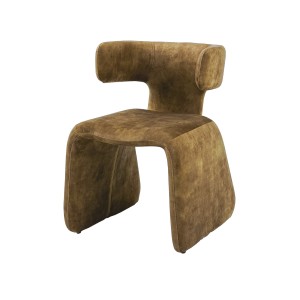 Modrest Bergman - Silla de comedor moderna de terciopelo camel