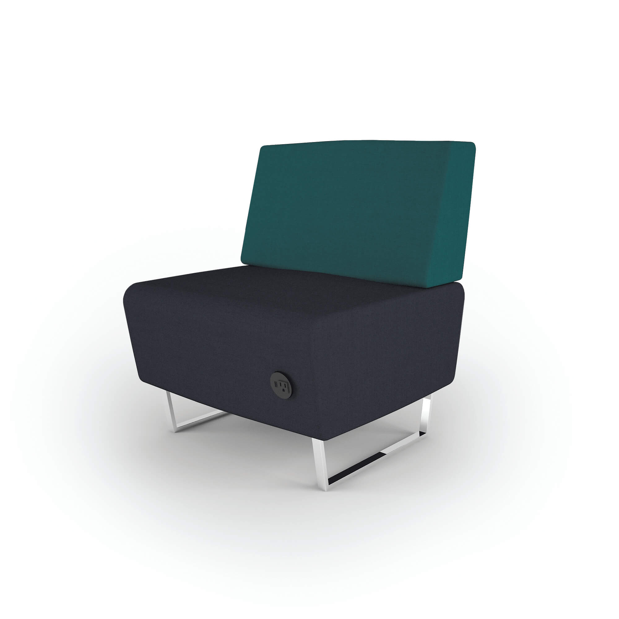 Sillón Recto Con Respaldo Attesa Con Conexión