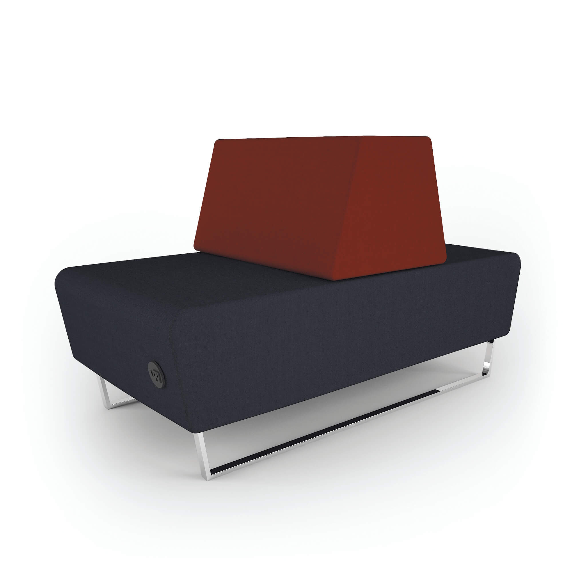 Sillón Doble Attesa Con Conexión