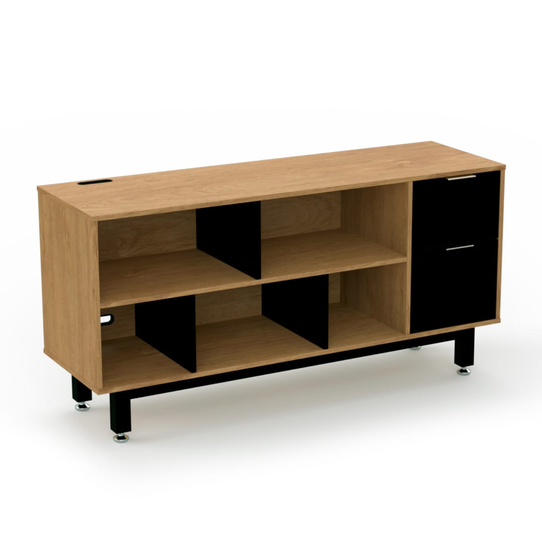 Credenza Alta con Papelera y Archivo 150 x 75 cm (Derecho) - Image 2