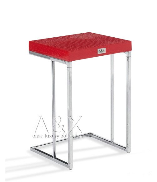 A&X Amelia – Juego de mesa auxiliar moderna lacada en cocodrilo rojo