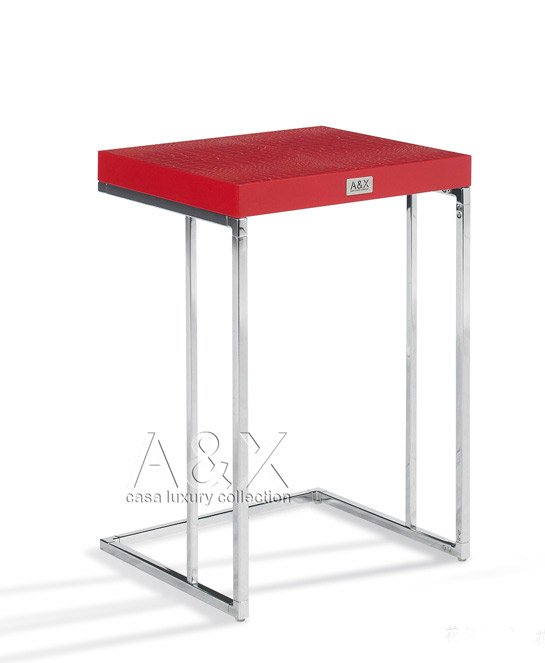 A&X Amelia - Juego de mesa auxiliar moderna lacada en cocodrilo rojo - Image 2