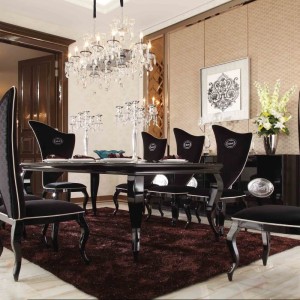 A&X Sovereign - Silla transicional de tela negra (juego de 2)