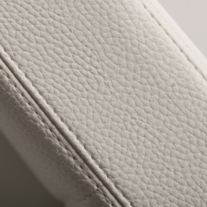 Silla de oficina Modrest Craig moderna de cuero regenerado blanco