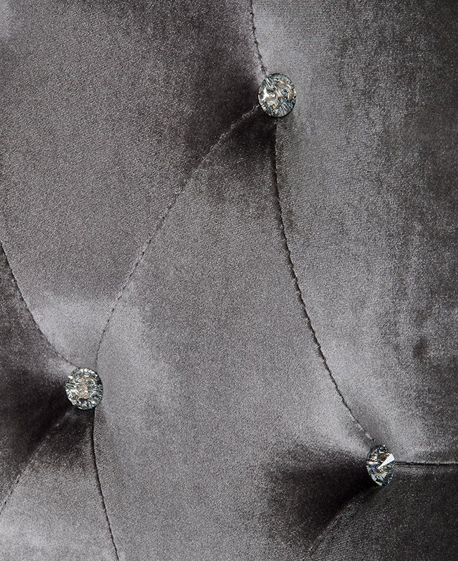 Charlotte - Silla de comedor de terciopelo gris (juego de 2) - Image 4