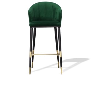 Modrest Adak - Moderno Glam Green con taburete de bar negro y dorado