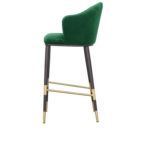 Modrest Adak - Moderno Glam Green con taburete de bar negro y dorado - Image 2