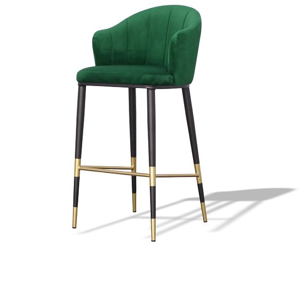 Modrest Adak - Moderno Glam Green con taburete de bar negro y dorado - Image 4