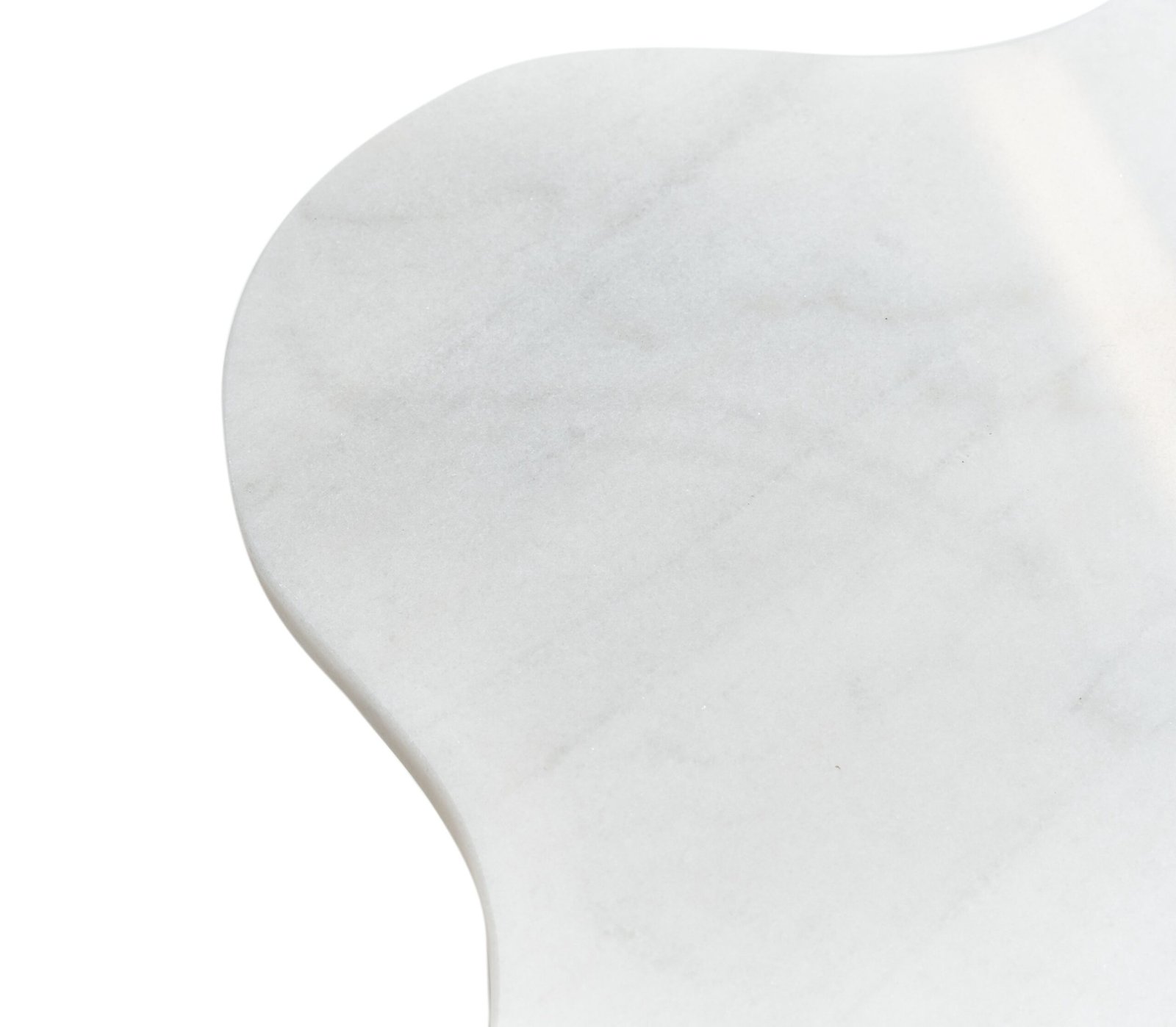 Modrest Aleidy - Mesa auxiliar de mármol blanco + metal negro - Image 3