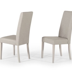 Silla de comedor italiana moderna gris Nova Domus Alexa (juego de 2)