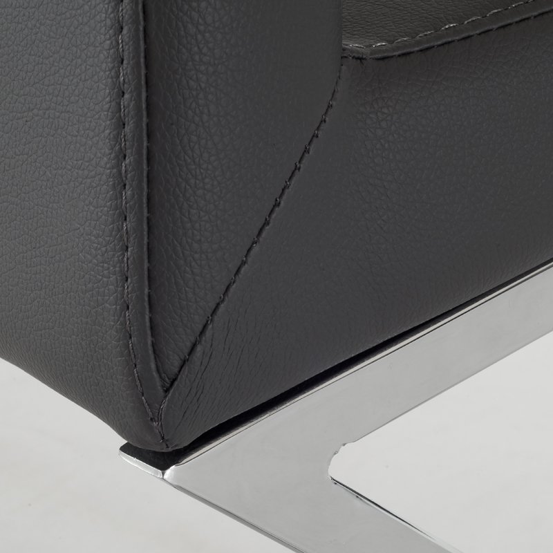 Angora - Silla de comedor moderna gris (juego de 2) - Image 4