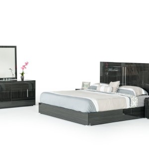 Mesita de noche gris moderna italiana Modrest Ari