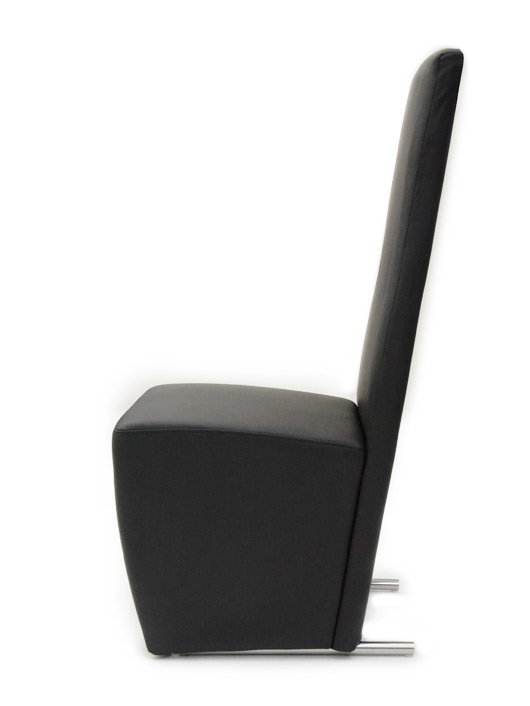 Silla de comedor moderna de polipiel negra Maud de A&X - Image 2