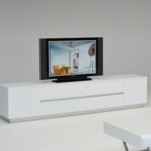 A&X Skyline moderno mueble para TV de cocodrilo blanco
