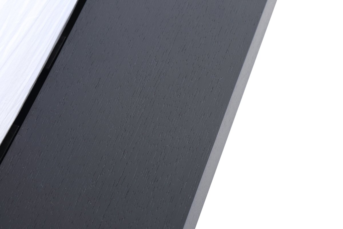 Recámara Modrest Opal moderna con plataforma en wengué y blanco