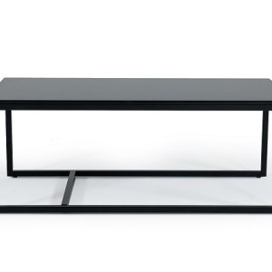 Modrest Baca - Mesa de centro de mármol negro + metal