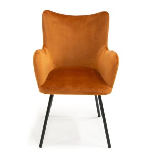 Modrest Barrett - Silla de comedor moderna en naranja y negro