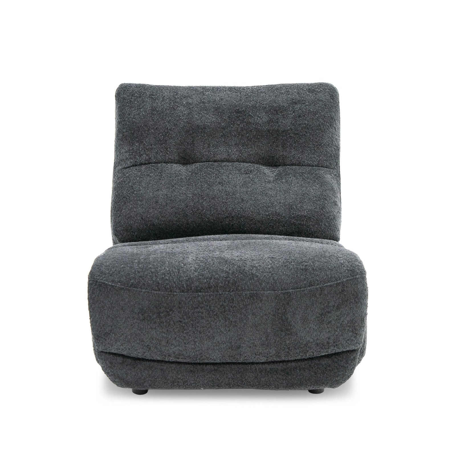 Divani Casa Basil - Sillón reclinable eléctrico pequeño de tela gris oscuro moderno - Image 3