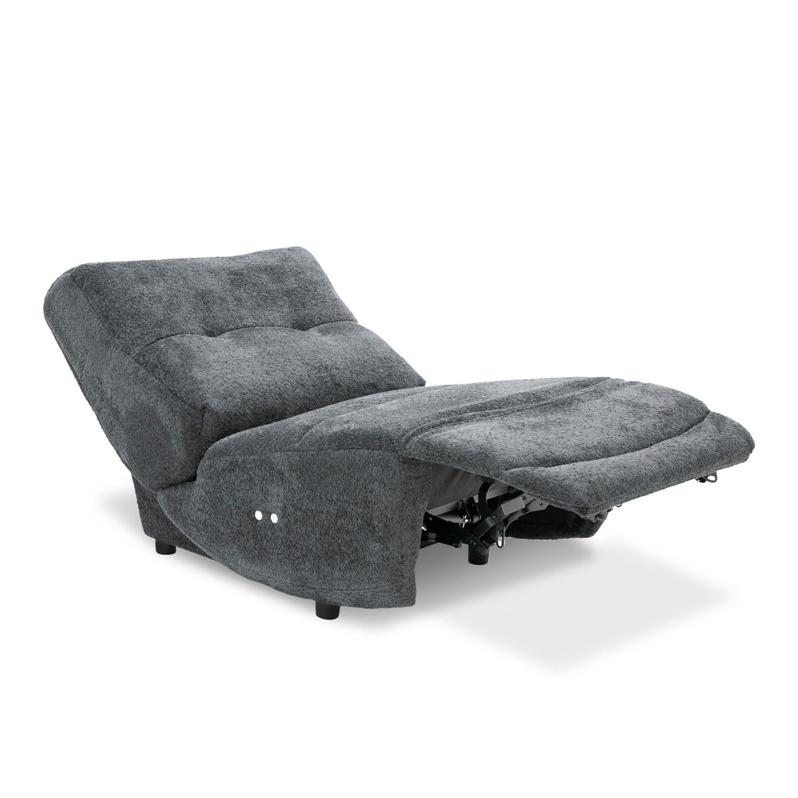 Divani Casa Basil - Sillón reclinable eléctrico pequeño de tela gris oscuro moderno - Image 5