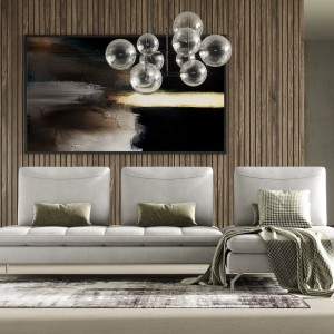 Modrest Bazzar - Sofá seccional italiano de cuero gris con orientación derecha