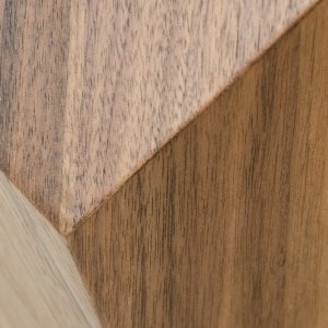 Mesa de comedor redonda Modrest Rackham Mid-Century de nogal