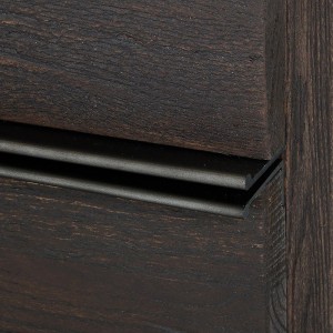 Cómoda Modrest Selma moderna de roble envejecido oscuro