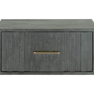 Modrest Manchester- Mesita de noche contemporánea gris oscuro